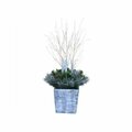 Ggw Presents 36 in. 54 Warm White LED Lights Christmas Porch Pot with Birch & PVC Greenery GG3845169